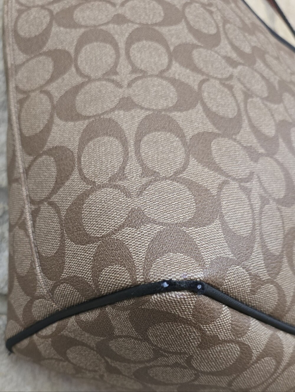 Coach C7420 City Tote Signature Canvas Red/Khaki - Picture 11 of 16